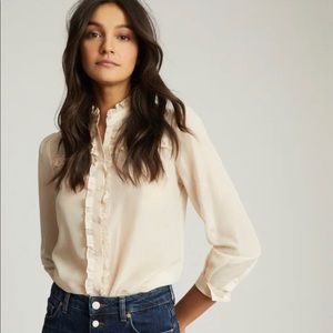 Jemma Ruffle Detail Blouse UK 10/ US 6 in Blush